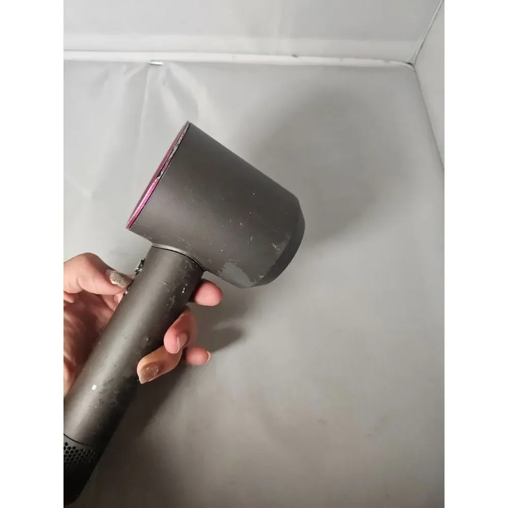 Dyson Supersonic Hair Dryer With Three Attachments. Gray And Fuscha